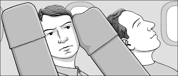To refuse to un-recline dd's plane seat...