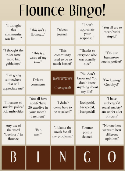 Flounce Bingo Card