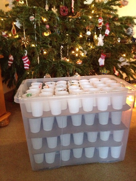 Storage of Christmas Ornaments.