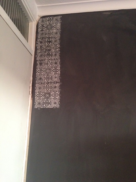 I am stencilling a wall, I can't decide whether to carry on or give up and do something else