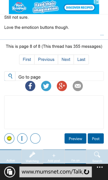 New layout on mumsnet , Mmm not sure I like