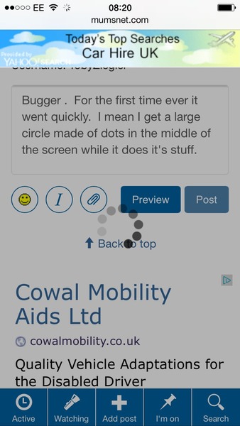 Official Mumsnet mobile thread numéro deux