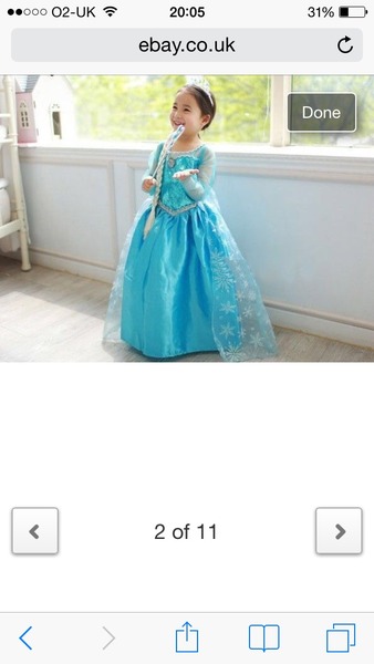Frozen Elsa dressing up dress for 5-6 year old