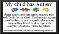Awareness Cards (for varying conditions) to use in difficult situations