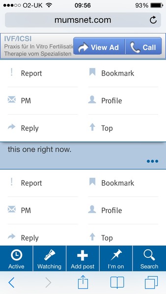 Official Mumsnet mobile thread numéro deux