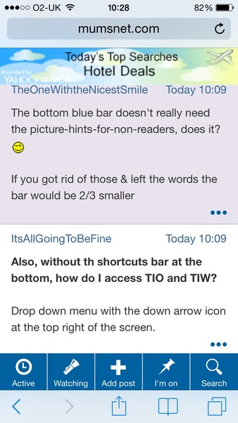 Official Mumsnet mobile thread numéro deux