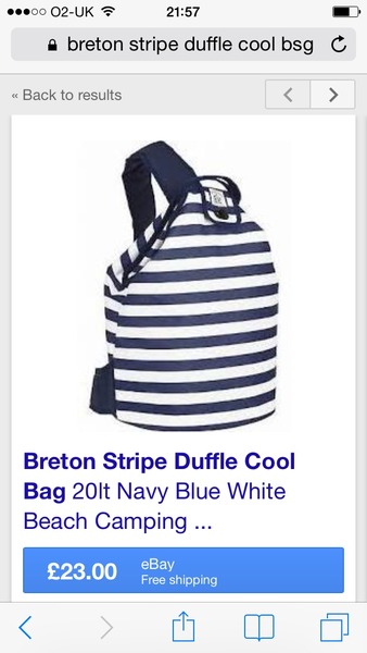 Cheap stripy beach bag
