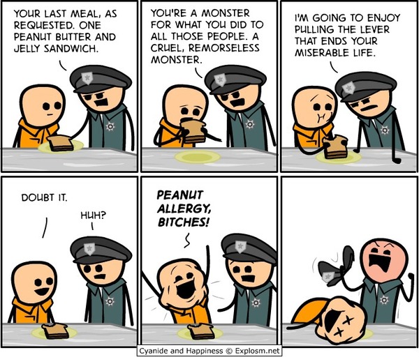 To ask what your last meal would be?