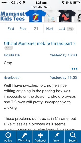 Official Mumsnet mobile thread part 3