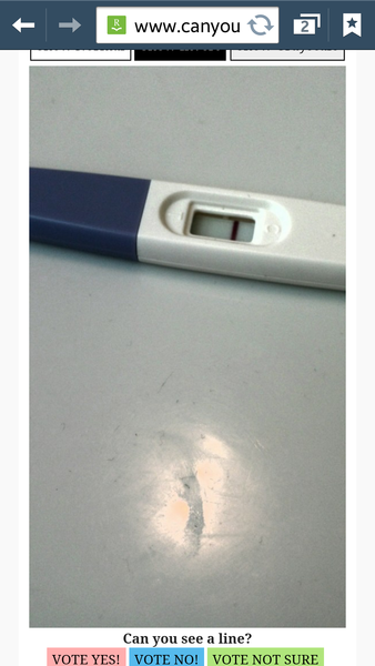 Is this a negative? I swear I can see something!