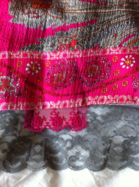 How best to attach lace to a silk dress?