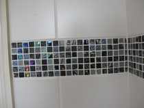Plain white big bathroom tiles?