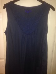 I've just dyed a pink dress blue but it's left bloody pink stitching!