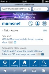 Official Mumsnet mobile thread numéro deux