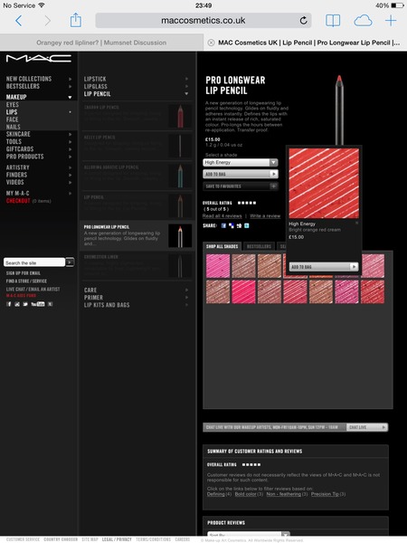 Orangey red lipliner?