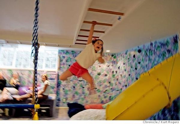 Ceiling monkey bars from Joists