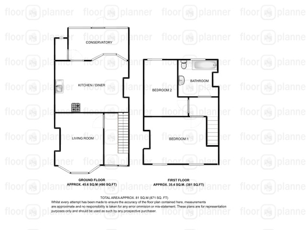 Squeezing a windowless bathroom between front and back bedroom and  regain third bedroom � good decision or not really?