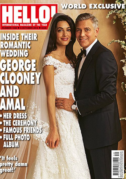 Amal's civil wedding outfit.