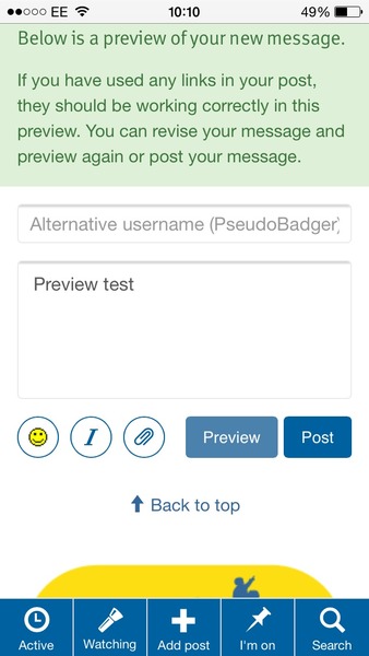 I can't preview my posts