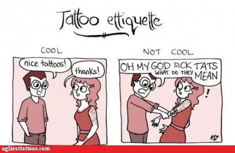 To think society looks down on women with visible arm tattoos