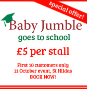 Baby Jumble (0-3 yrs) & Baby Jumble Goes to School (4+ yrs) Nearly New Sales