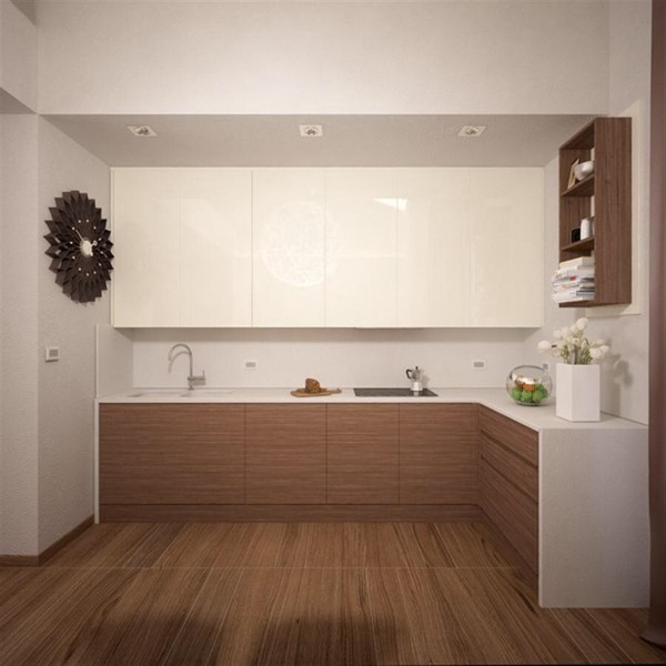 Cleaning glossy kitchen cabinets....