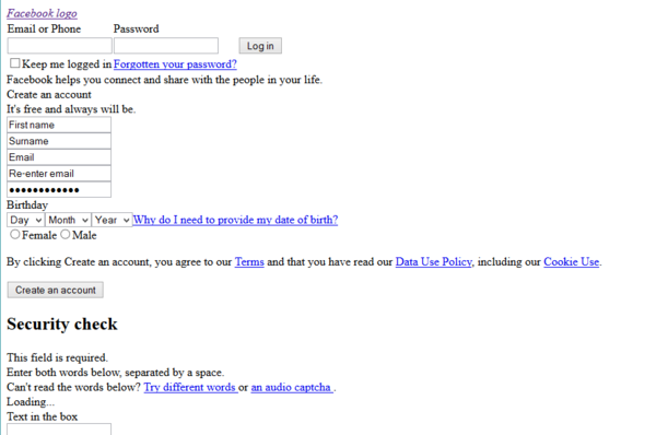 Windows 8.1 - problem with loading facebook
