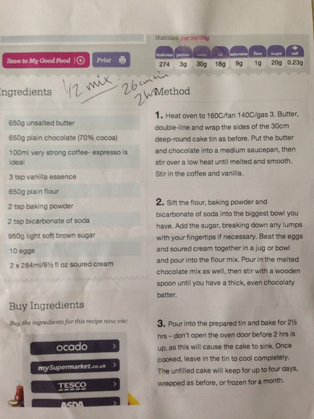 BBC Goodfood best ever chocolate layer cake