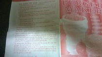 Any one got burger press instructions please?