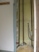 What do you use to line a bathroom? Normal plasterboard?