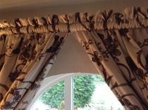 Curtain fabric to go with F&B blackened walls in a bedroom