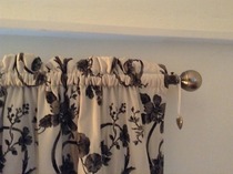 Curtain fabric to go with F&B blackened walls in a bedroom