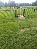 Glass Shards 2 feet away from the playground.