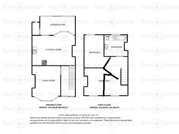 Squeezing a windowless bathroom between front and back bedroom and  regain third bedroom � good decision or not really?