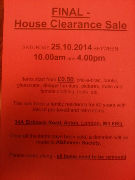 Final Clearance Sale.