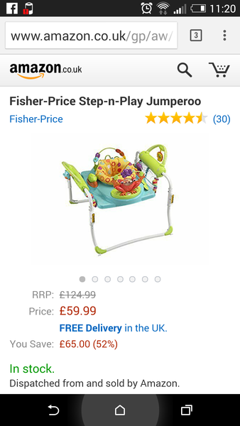 Cost of a brand new Jumperoo?
