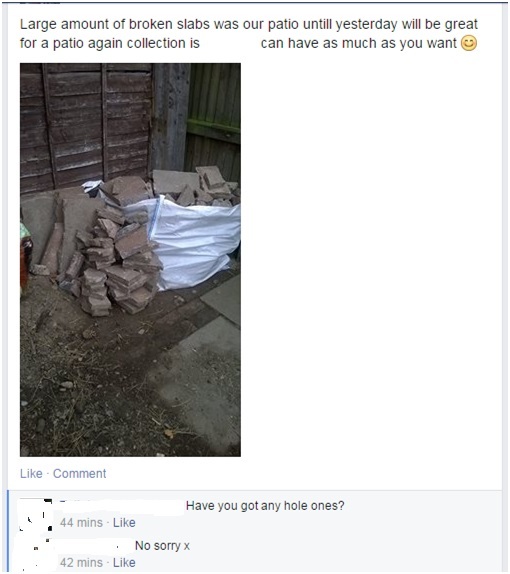 Stupid Facebook selling.