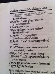 Would like to bake a chocolate cheese cake. Have some questions.