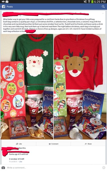 Stupid Facebook selling.