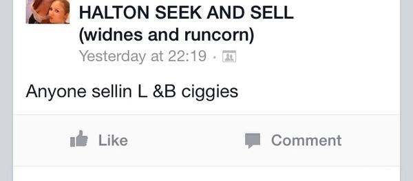 Stupid Facebook selling.