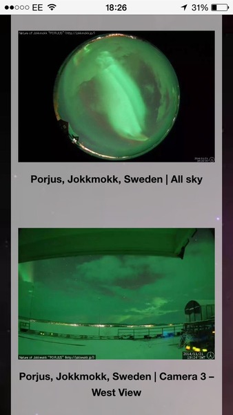 Armchair aurora watching