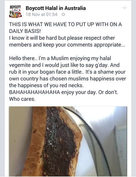 Christians eating halal food.