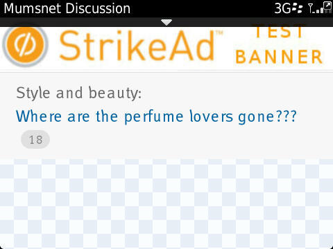 Adverts in mobile site