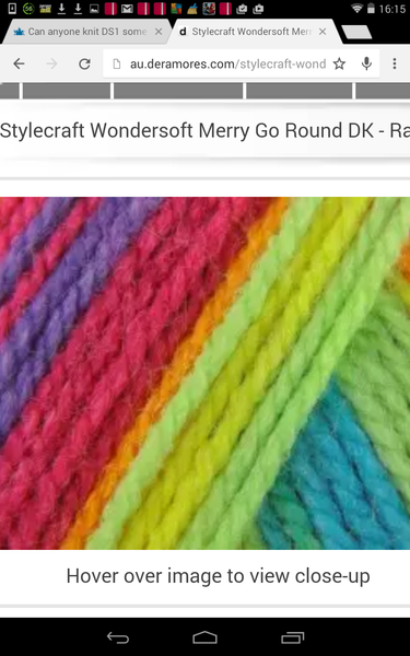 Can anyone knit DS1 some stripy rainbow gloves?