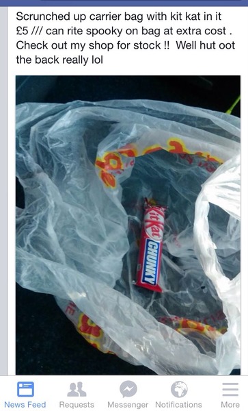 Stupid Facebook selling.