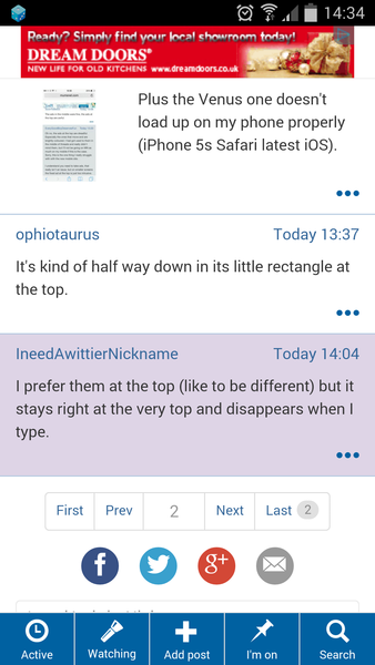 Adverts in mobile site