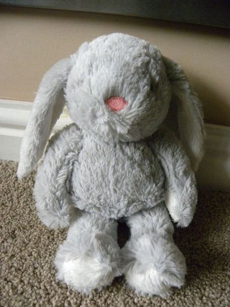 LOST- NEXT grey bunny comforter/teddy 10" (roughly)