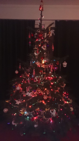 Multcoloured or White lights on Christmas tree?