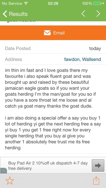 Stupid Facebook selling.