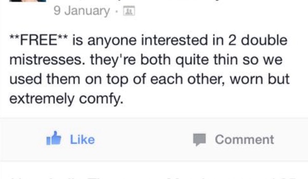 Stupid Facebook selling.